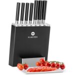 Couteau cuisine, lot 7 couteau de cuisine professionnel avec bloc, set couteaux et ustensiles de cuisine ...
