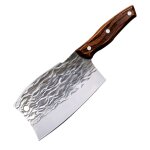 Couteau - couteau a double usage en acier inoxydable, couteau de cuisine a motif de marteau, forgeage ...