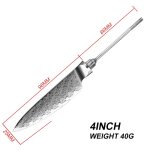 Couteau a eplucher - grandsharp couteaux de chef japonais, bricolage lame vierge en acier damas vg10 ...