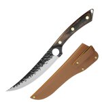 Couteau avec de la gaine - couteau a désosser forgé professionnel de 6 pouces, lame en acier inoxydable, ... Couteau avec de la gaine - couteau a désosser forgé professionnel de 6 pouces, lame en acier inoxydable, ...