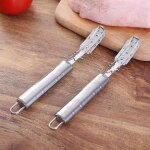 Couteau jetable en acier inoxydable pour enlever les poils de over, grattoir a poils de canard, outils ...