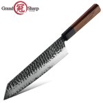 Couteau kiritsuke - couteaux de chef japonais professionnels 3 couches aus - 10 en acier, couperet a ...