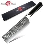 Couteau nakiri en acier inoxydable, chef japonais professionnel, cuisine opaque, damas, 67 couches, trancheuse ... Couteau nakiri en acier inoxydable, chef japonais professionnel, cuisine opaque, damas, 67 couches, trancheuse ...