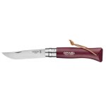 Couteau opinel n08 baroudeur grenat inox, 8. 5 cm