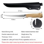 Couteau de pche en acier inoxydable, outil de cuisine pour dcoupe d'os, de viande, de poisson ou de ...