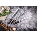 Couteau a pain forged sebra lame 20, 5 cm acier japonais 440c manche dalbergia