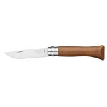 Couteau pliant n06 inox 7 cm manche en noyer opinel