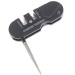 Couteau portable en carbure de tungstne, pierre a aiguiser, aiguisoir, hameon de poisson, outil de ...