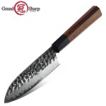 Couteau santoku - couteaux de chef japonais professionnels 3 couches aus - 10 en acier, couperet a viande ... Couteau santoku - couteaux de chef japonais professionnels 3 couches aus - 10 en acier, couperet a viande ...