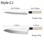 Couteau sashimi japonais pour le saumon, ustensile de cuisine multi tailles, couteau de chef professionnel ... Couteau sashimi japonais pour le saumon, ustensile de cuisine multi tailles, couteau de chef professionnel ...
