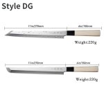 Couteau sashimi japonais pour le saumon, ustensile professionnel pour couper la viande de poisson cru, ... Couteau sashimi japonais pour le saumon, ustensile professionnel pour couper la viande de poisson cru, ...