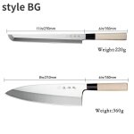Couteau sashimi japonais pour le saumon, ustensile professionnel pour couper la viande de poisson cru, ... Couteau sashimi japonais pour le saumon, ustensile professionnel pour couper la viande de poisson cru, ...