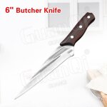 Couteau a dsosser'abattage forg en acier inoxydable, coupe viande, boucher, tranchage fait main, couteau ...