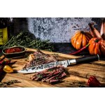 Couteau a viande forged sebra lame 20, 5 cm acier japonais 440c manche dalbergia