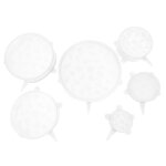 Couvercles en silicone rutilisables et extensibles, 6 pices, ustensiles de cuisine durables, bol hermtique, ...
