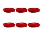 Couvercles (x6) pots yaourt rouge multi délices (ss - 1530000653) Couvercles (x6) pots yaourt rouge multi délices (ss - 1530000653)