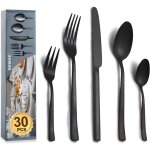 Couverts pour 6 personnes, ensemble d'argenterie en acier inoxydable 30 pices, ensemble de couverts ...