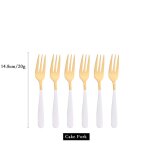 Couverts en acier inoxydable couleur or blanc 6 / 24 pices coutellerie couteau a steak fourchette cuillre ...