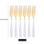 Couverts en acier inoxydable couleur or blanc 6 / 24 pices coutellerie couteau a steak fourchette cuillre ...