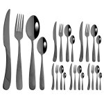Couverts en acier inoxydable couleur or blanc 6 / 24 pices coutellerie couteau a steak fourchette cuillre ...