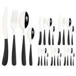 Couverts en acier inoxydable couleur or blanc 6 / 24 pices coutellerie couteau a steak fourchette cuillre ...