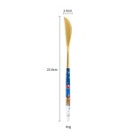 Couverts en acier inoxydable or rose, service de table, service de vaisselle de fte de nol, argenterie ...