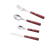 Couverts en bois couteau a steak fourchette cuillre a caf cuillres a dner occidental service de table ...