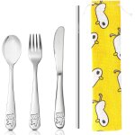 Couverts enfant, ensemble de couverts pour tout - petits adorable ensemble de couverts portables - couteau ...