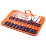 Couverts d'ext�rieur 12 pi�ces camping portable baguettes en acier inoxydable couteau fourchette cuill�re ...