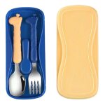 Couverts non ald en acier inoxydable pour enfants, avec mallette de rangement, qualit alimentaire, alimentati ...
