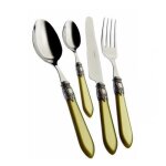 Couverts - casa bugatti - oxford - 24 pi�ces - vert - compatible lave - vaisselle