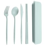 Couverts portables pratiques en plastique, cadeau facile a transporter sans bpa cuill�re fourchette couteau ...