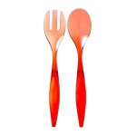 Couverts a salade - grand chef - lot de 2 - 29. 5 cm - polystyr�ne - rose