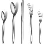Couverts de table 12 personnes, ensemble de couvert acier inox 60 pices, avec cuillre couteau fourchette ...