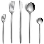 Couverts de table pour 6 personnes, 30 pices couverts en argent, set couverts de table, couverts inox ...