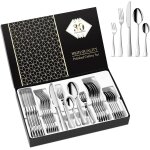 Couverts de table, set de couverts en acier inoxydable, m�nag�res de 30 pi�ces pour 6 personnes, comprend ...