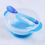 Couverture bleue - ensemble de bols et cuillres avec ventouse pour bb, vaisselle'apprentissage pour ...