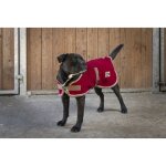 Couverture chien diego & louna  polyfun  - couleur : bordeaux, liser� taupe, taille : 26 cm / 10�