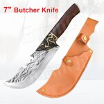 Avec couverture - couteaux de cuisine chinois couperet a viande forg, couteau de chef de boucher en ...