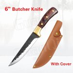 Avec couverture - couteau a désosser en acier inoxydable, couteau de cuisine forgé, couteau de boucher, ... Avec couverture - couteau a désosser en acier inoxydable, couteau de cuisine forgé, couteau de boucher, ...