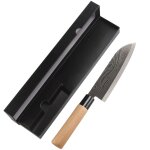 Avec couverture - couteau a sushi japonais, ustensile de cuisine domestique, couperet a viande en acier ... Avec couverture - couteau a sushi japonais, ustensile de cuisine domestique, couperet a viande en acier ...