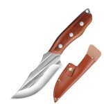 Avec couverture - couteau a viande forg a la main 5cr15mov en acier inoxydable, pour camping, survie, ...