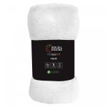 Couverture flanelle 180x220 cm calin blanc, par soleil d'ocre