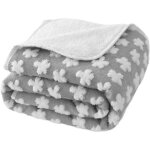 Couverture imperm�able pour chien et chat gris 130x160 cm flanelle douce rembourrage tpu anti - humidit� ...