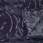 Couverture laine m�rinos tr�s douce bleu marine 240x300 cm