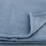 Couverture laine naturelle bleu ciel 240x300 cm