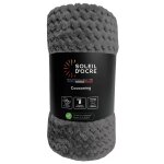 Couverture, plaid 180x220 cm cocooning gris, par soleil d'ocre