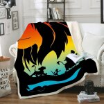 Couverture polaire sk - ybb, couverture pour enfants, dessin anime, roi lion, couverture en microfibre ...