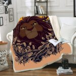 Couverture polaire sk - ybb, couverture pour enfants, dessin anime, roi lion, couverture en microfibre ...