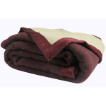 Couverture pure laine vierge 600g / m2 bicolore